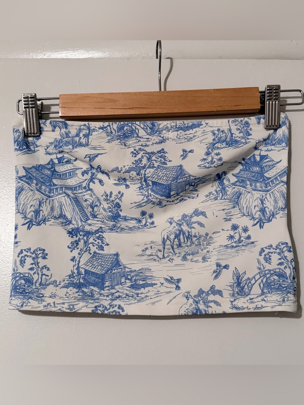 Edikted Blue and White Tube Top